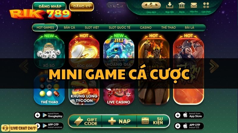 Mini Game cá cược Rik789